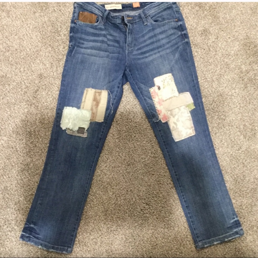 Patch jeans from Anthro, size 30
